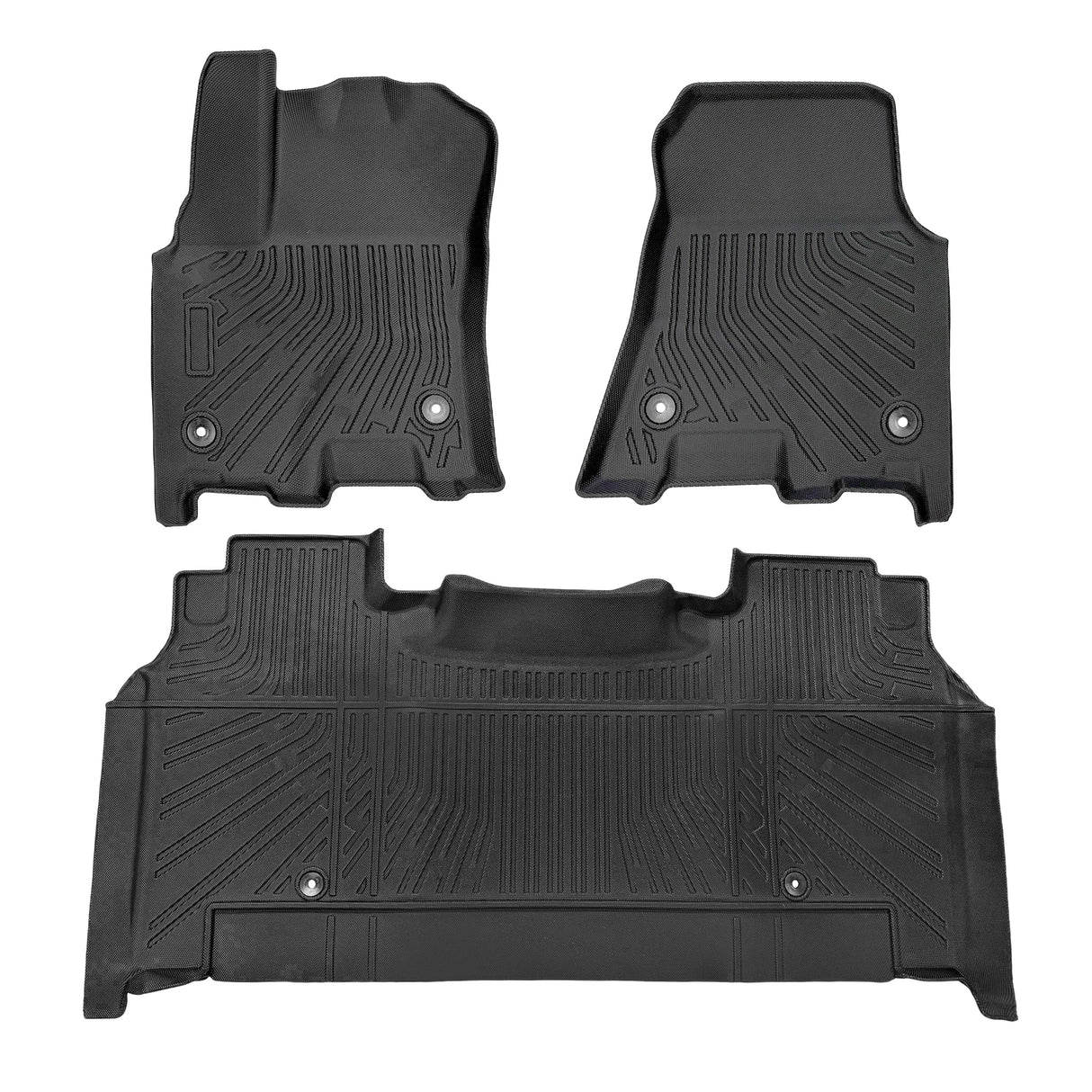 Trucktok 2025-2026 Dodge Ram 1500 Crew Cab with Storage All-Weather TPE Floor Mats TruckTok