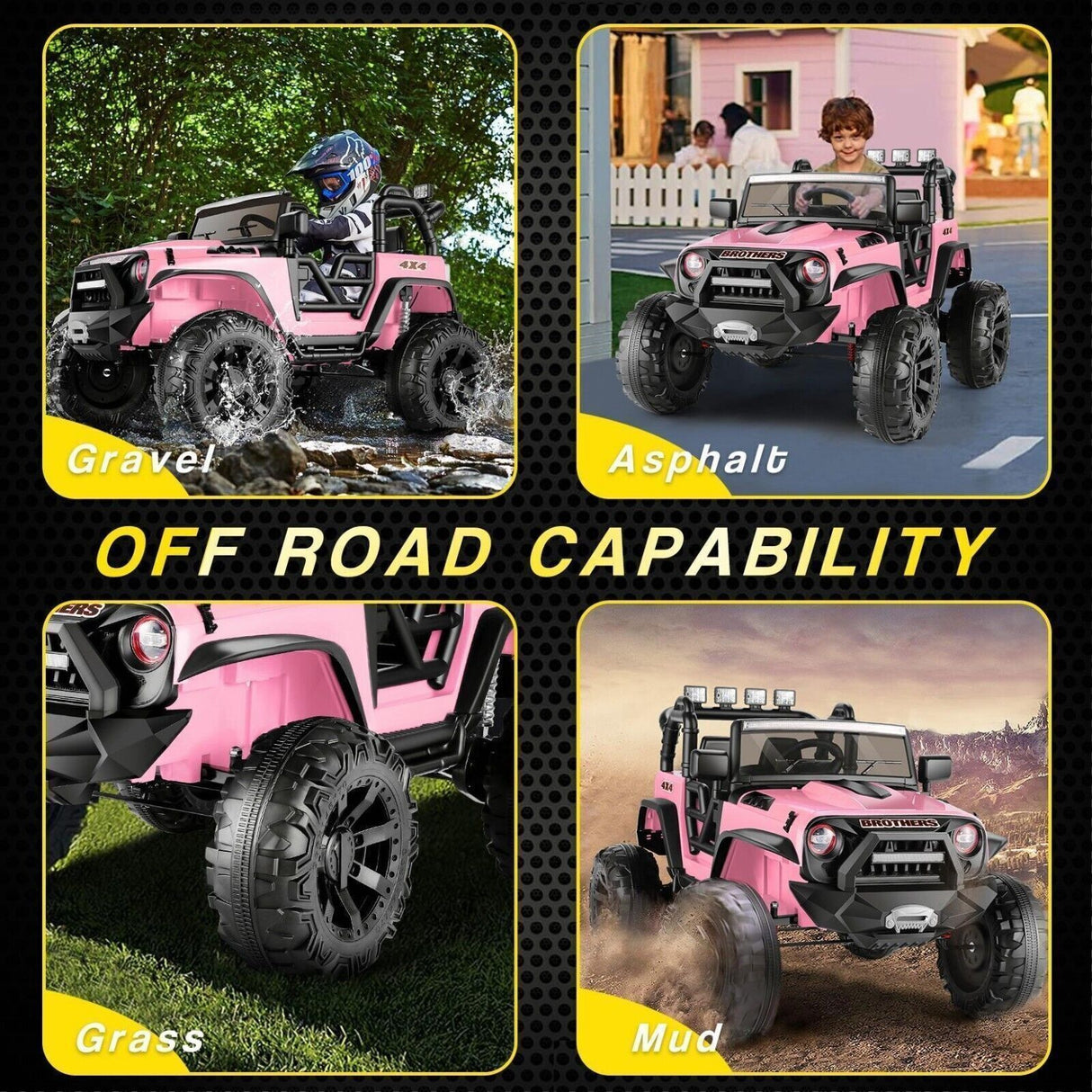 2-Seater 24V Electric Ride-On Car for Kids with Remote Control and 2x200W Motors
