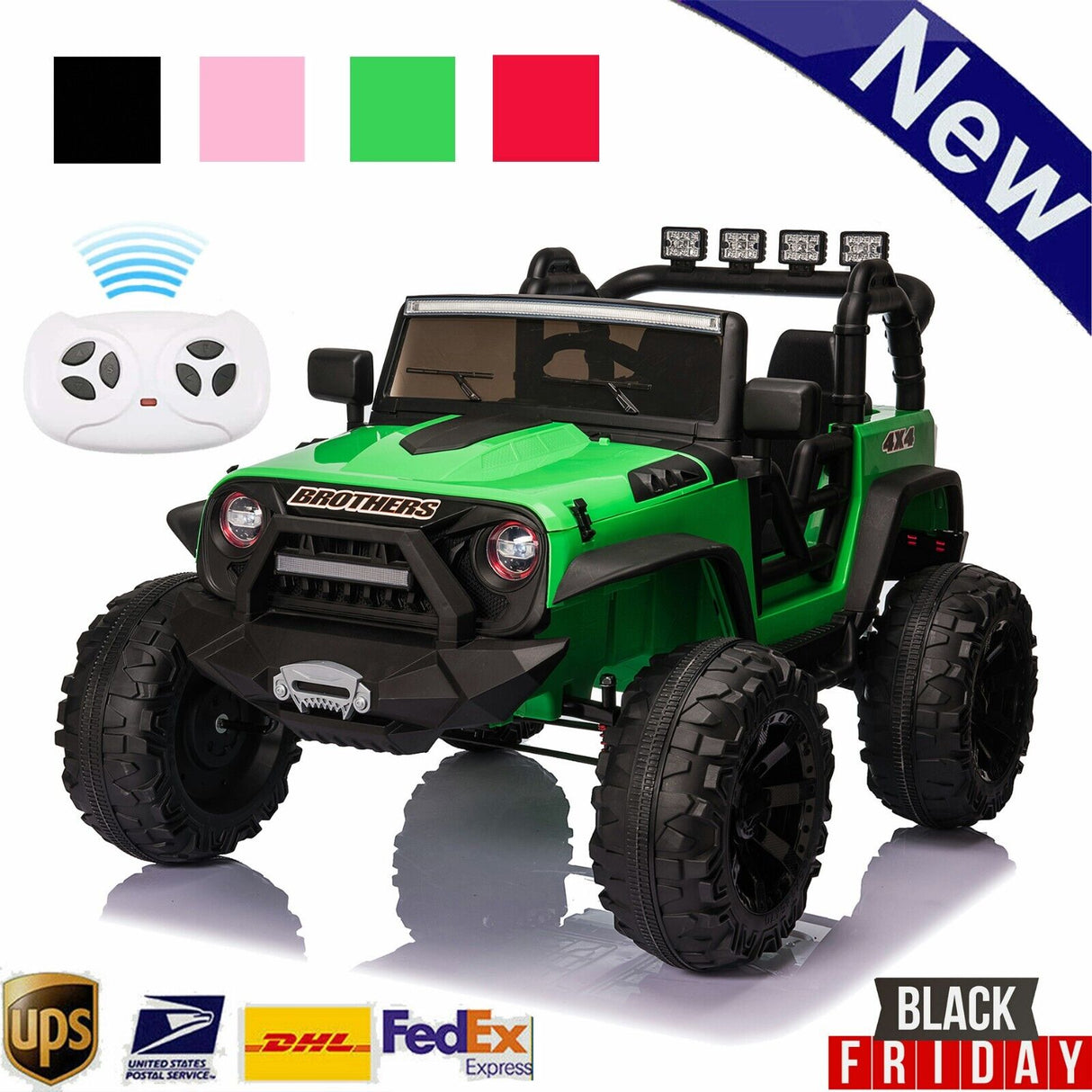 Electric Ride-On Car Trucks for Kids with MP3 Music, Lights, and Remote Control - 24V
