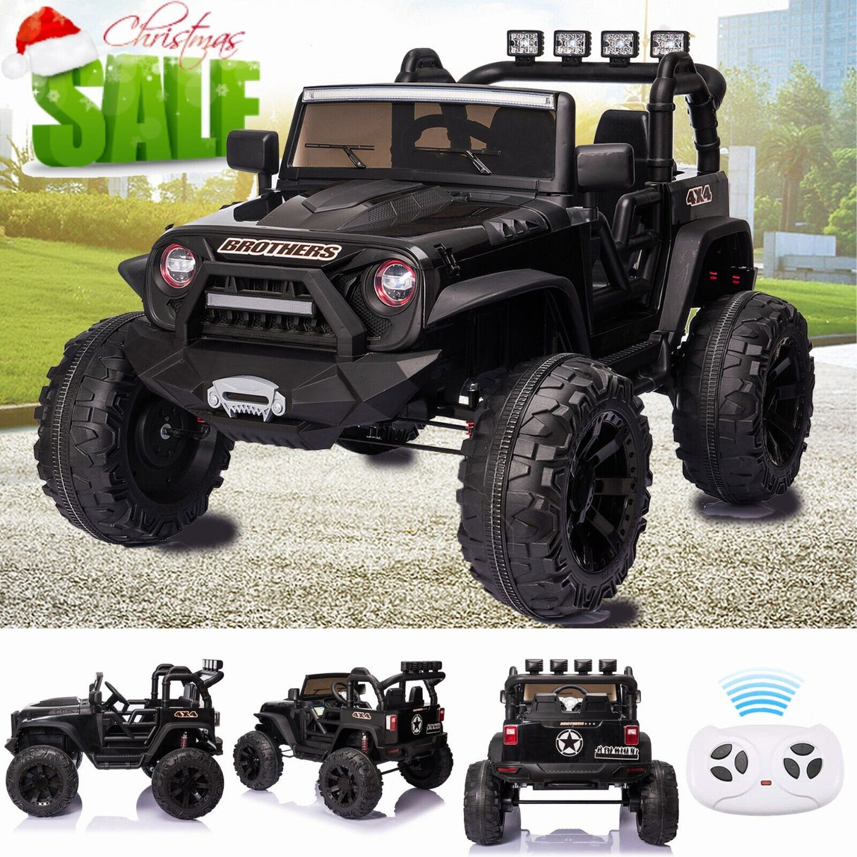 400W Electric Ride-On Truck for Kids with Remote Control and LED Lights - 24V Powered Vehicle