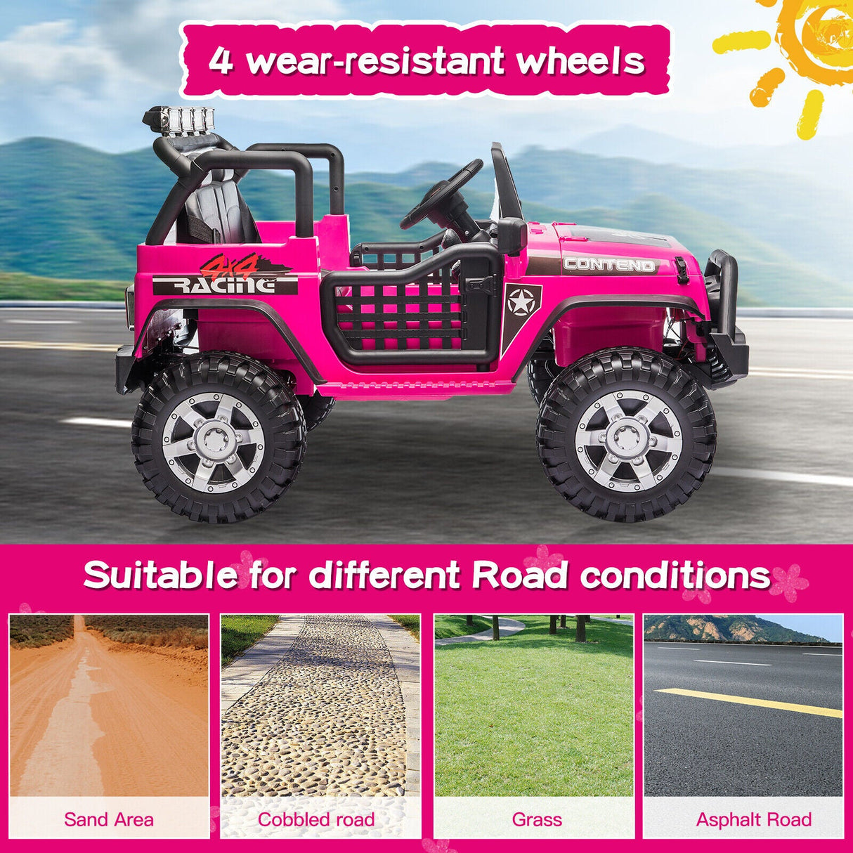 2-Seater Electric Ride-On Jeep for Kids with MP3 and Remote Control - 12V Toy Truck
