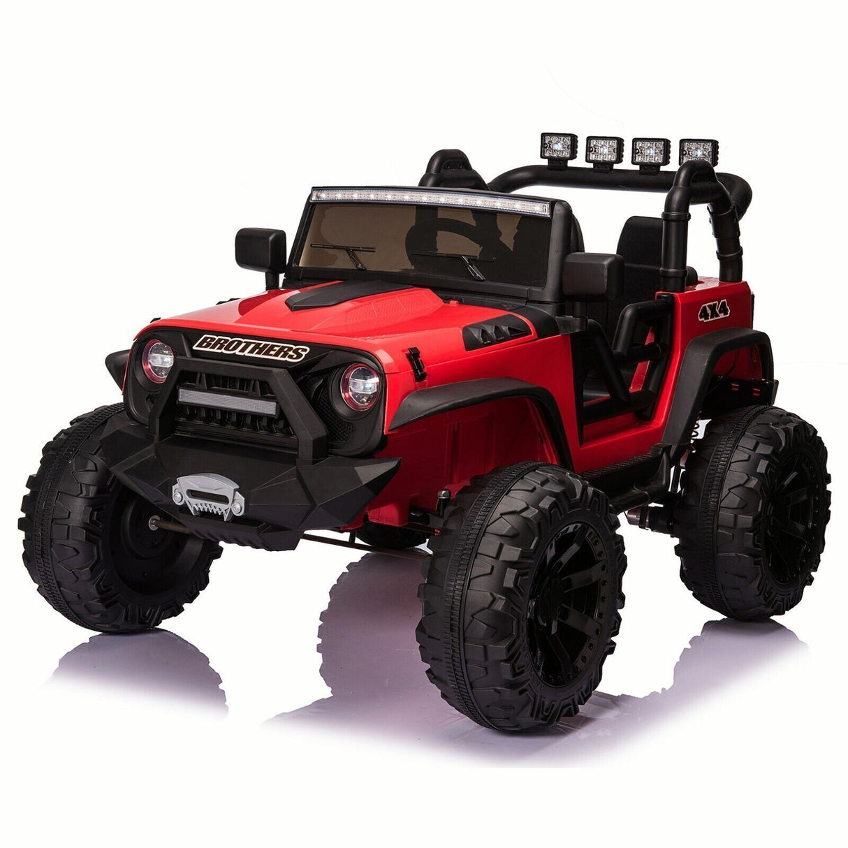 2-Seater 24V Kids Ride-On Truck with Remote Control, LED Lights, and 3-Speed Options