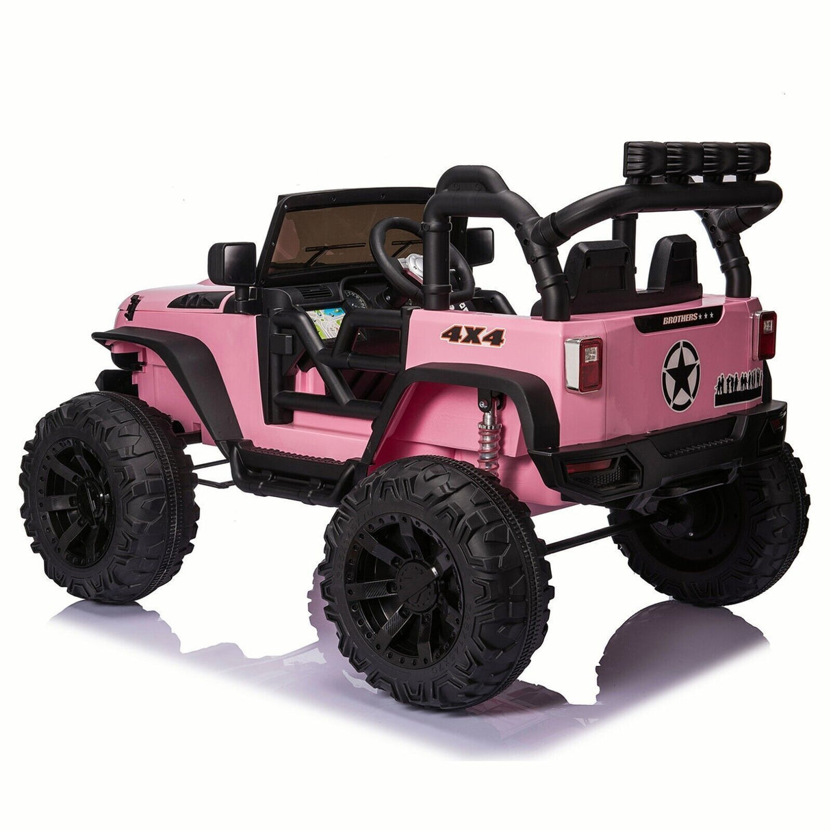 2-Seater 24V Kids Ride-On Truck with Remote Control, LED Lights, and 3-Speed Options