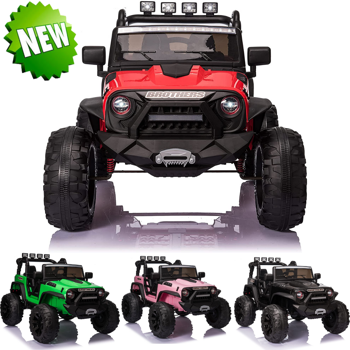 2-Seater 24V Electric Ride-On Truck for Kids with Parental Remote Control