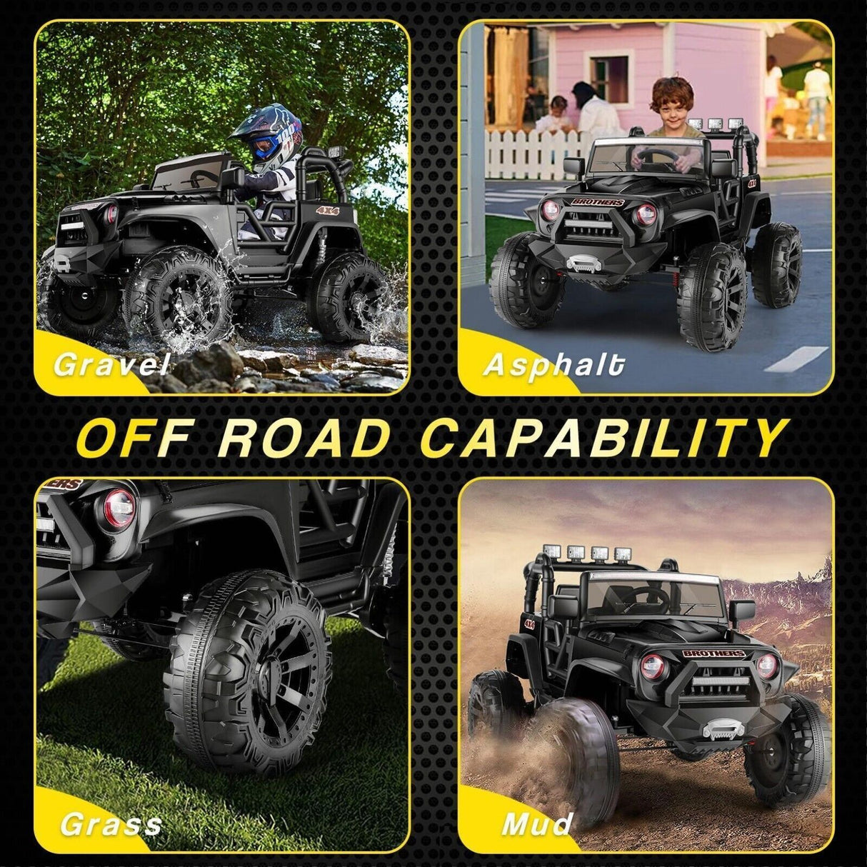 2-Seater Electric Ride-On Truck for Kids with Remote Control and AUX Port - 24V