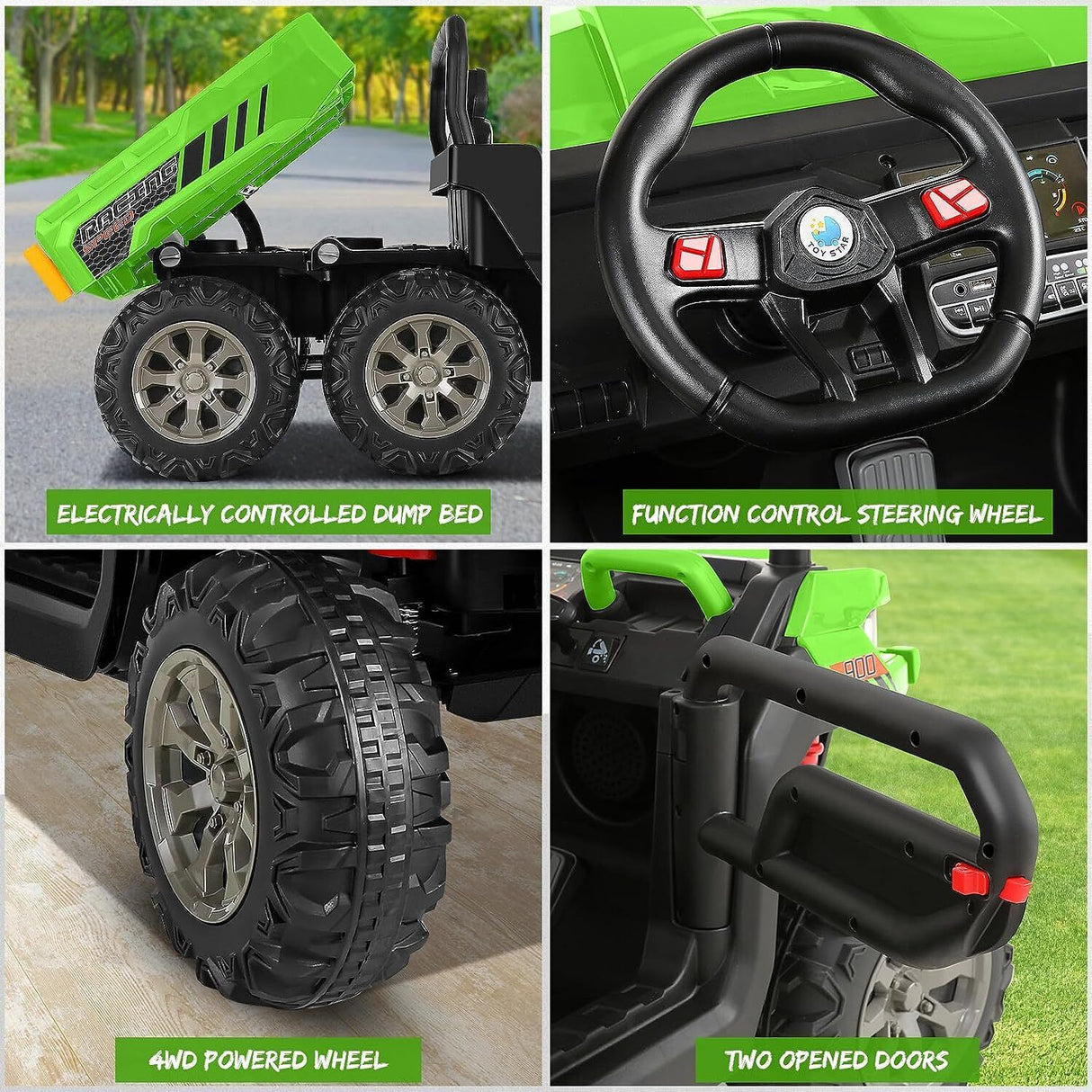 Electric Dump Truck Toy with 2 Seats and 24V Power - Perfect for Kids with a Love for Construction!