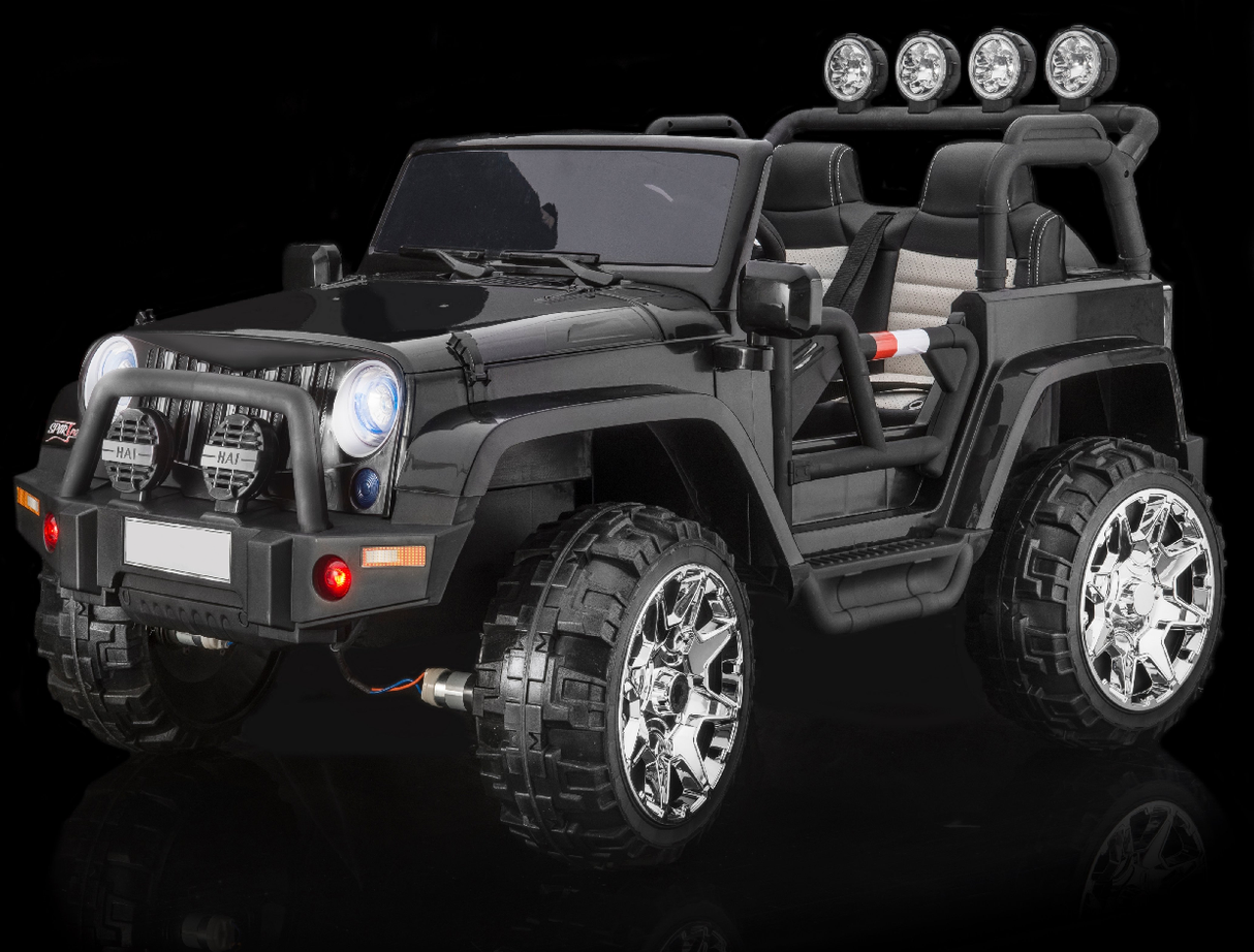 24 Volt 2 Seater 4x4 Electric Ride On Jeep Style Rubber Tires Fully Loaded Truck UTV ATV For Kids W/Magic Cars® Wireless Parental Control