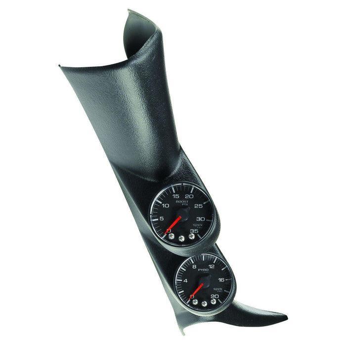 2001-2007 Duramax LB7/LLY/LBZ Spek-Pro Black on Black Pillar Gauge Kit (P72020)