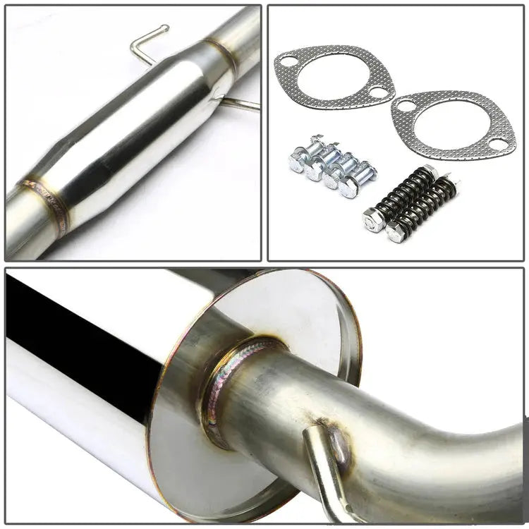 2003-2006 Hyundai Tiburon 2.7L V6 GT/SE Catback Exhaust System w/ 4 Inches Rolled Muffler Tip Flashark