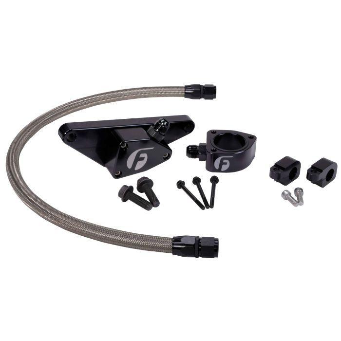 2003-2007 Cummins 5.9L Coolant Bypass Kit Manual Transmission with Stainless Steel Braided Line (FPE-CLNTBYPS-CUMMINS-MAN-SS)