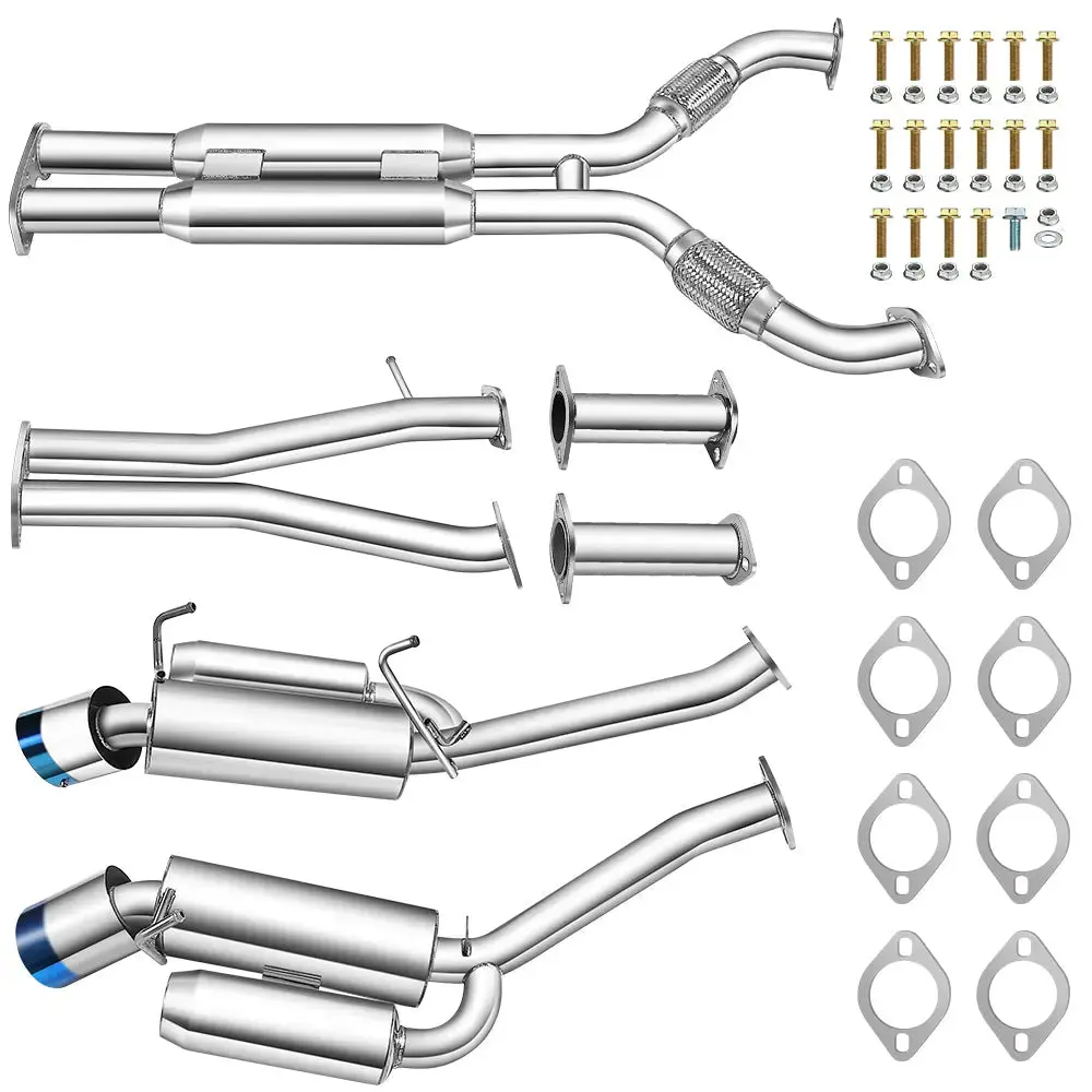 2003-2009 Nissan 350Z 3.5L Catback Exhaust w/ 4.5 Inches Dual Burnt Tips Flashark