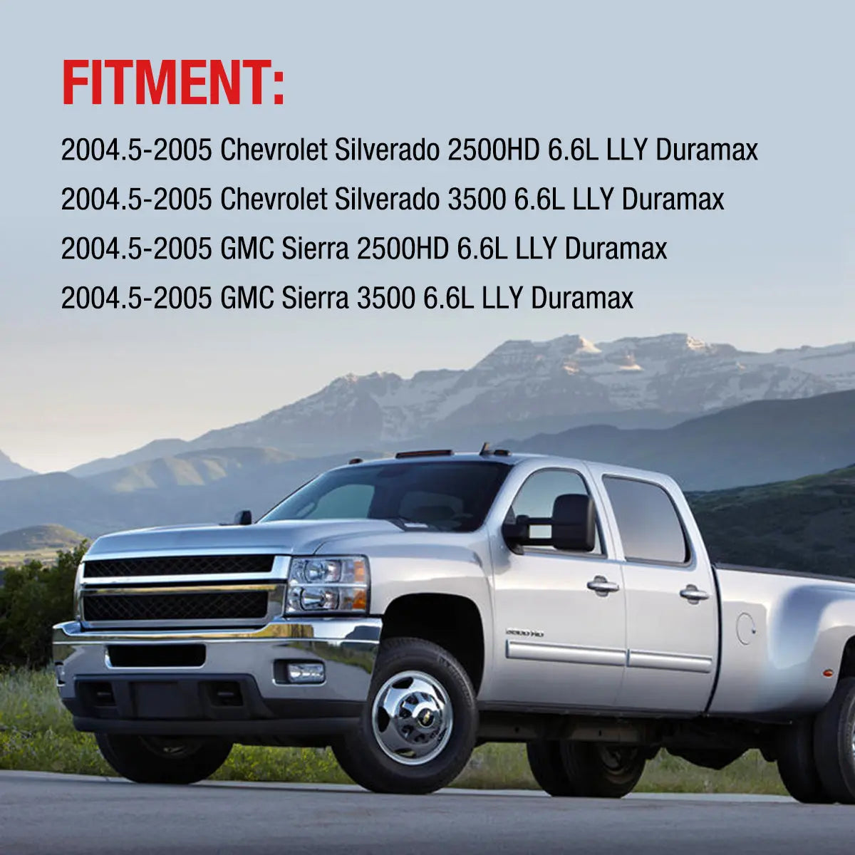 For 2004-2005 6.6L Chevy GMC Silverado LLY Duramax Diesel EGR Delete Kit (Upgraded) Flashark