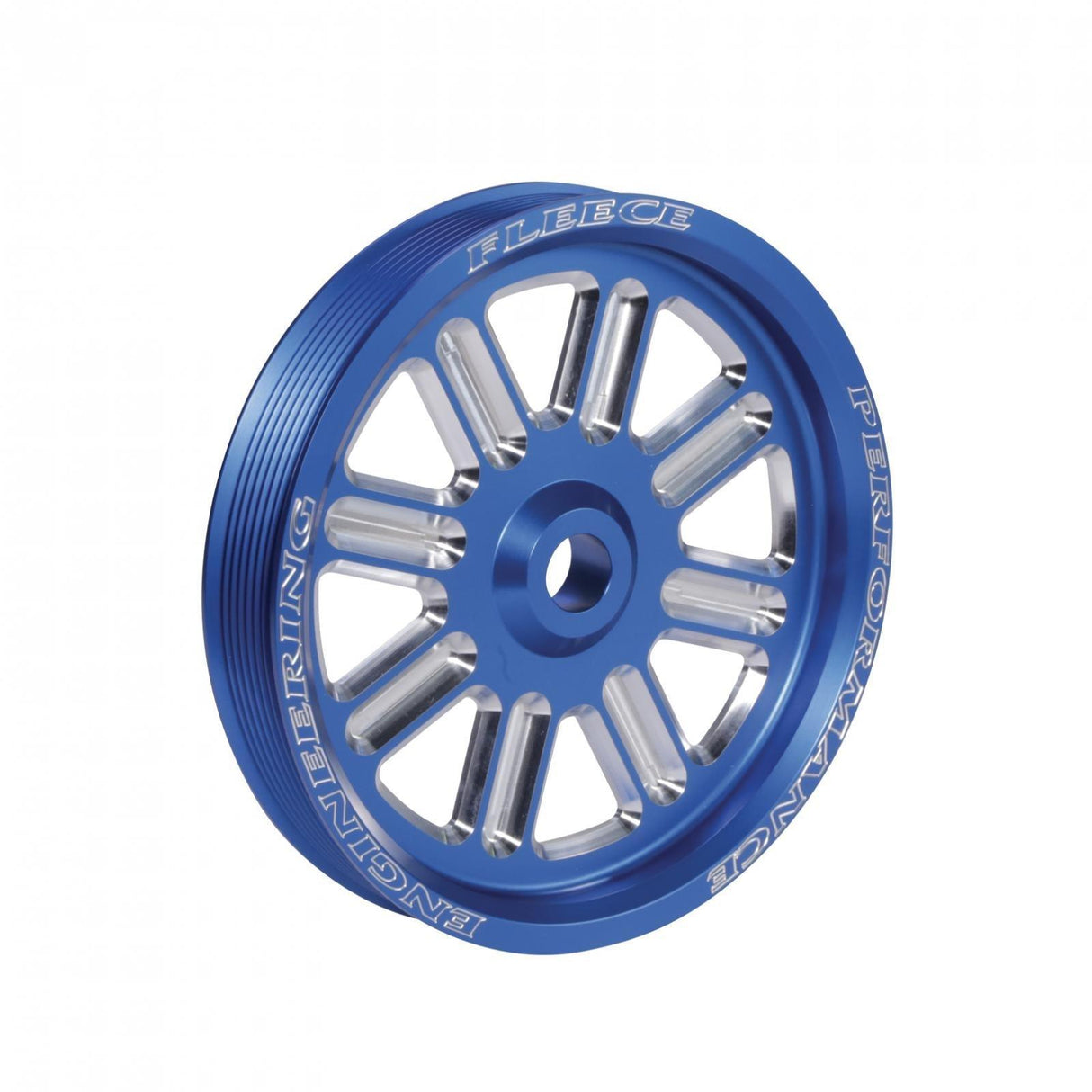 2005-2018 Cummins 5.9L/6.7L Spoke Design Dual Pump Pulley Fleece Blue (FPE-34211-BLU-SPK)