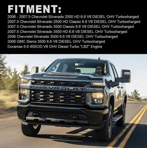 For 2006-2007.4 6.6L Chevy Silverado Classic GMC Duramax LBZ Diesel EGR Delete Kit (Upgraded) Flashark