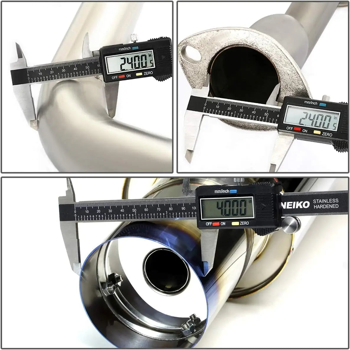 2006-2011 Honda Civic 4-Door Sedan Catback Exhaust System Burnt Muffler Tip N1 series Flashark
