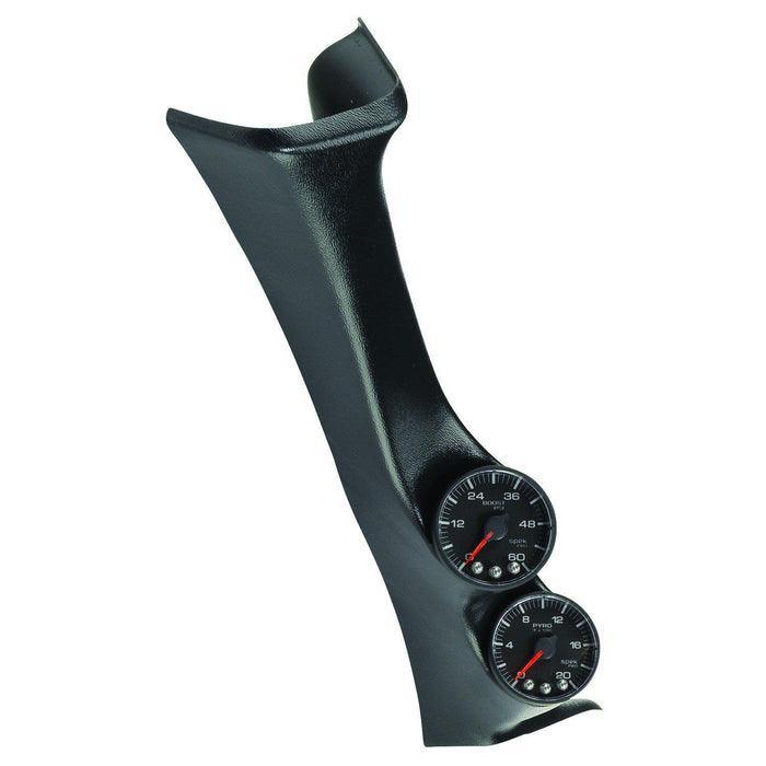 2008-2010 Powerstroke 6.4L Spek-Pro Black on Black Pillar Twin Gauge Kit (P72011)