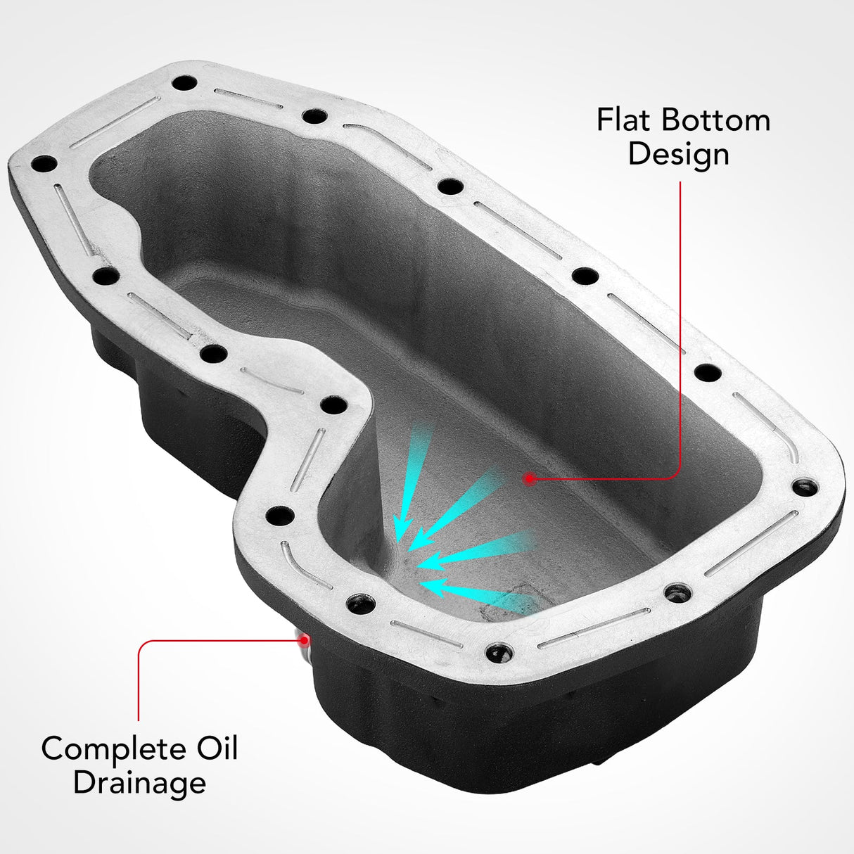 Aluminum Engine Oil Pan 3.6L for 2011-2024 Jeep Grand Cherokee &Dodge Durango丨 2012-2018 RAM 1500 Flashark