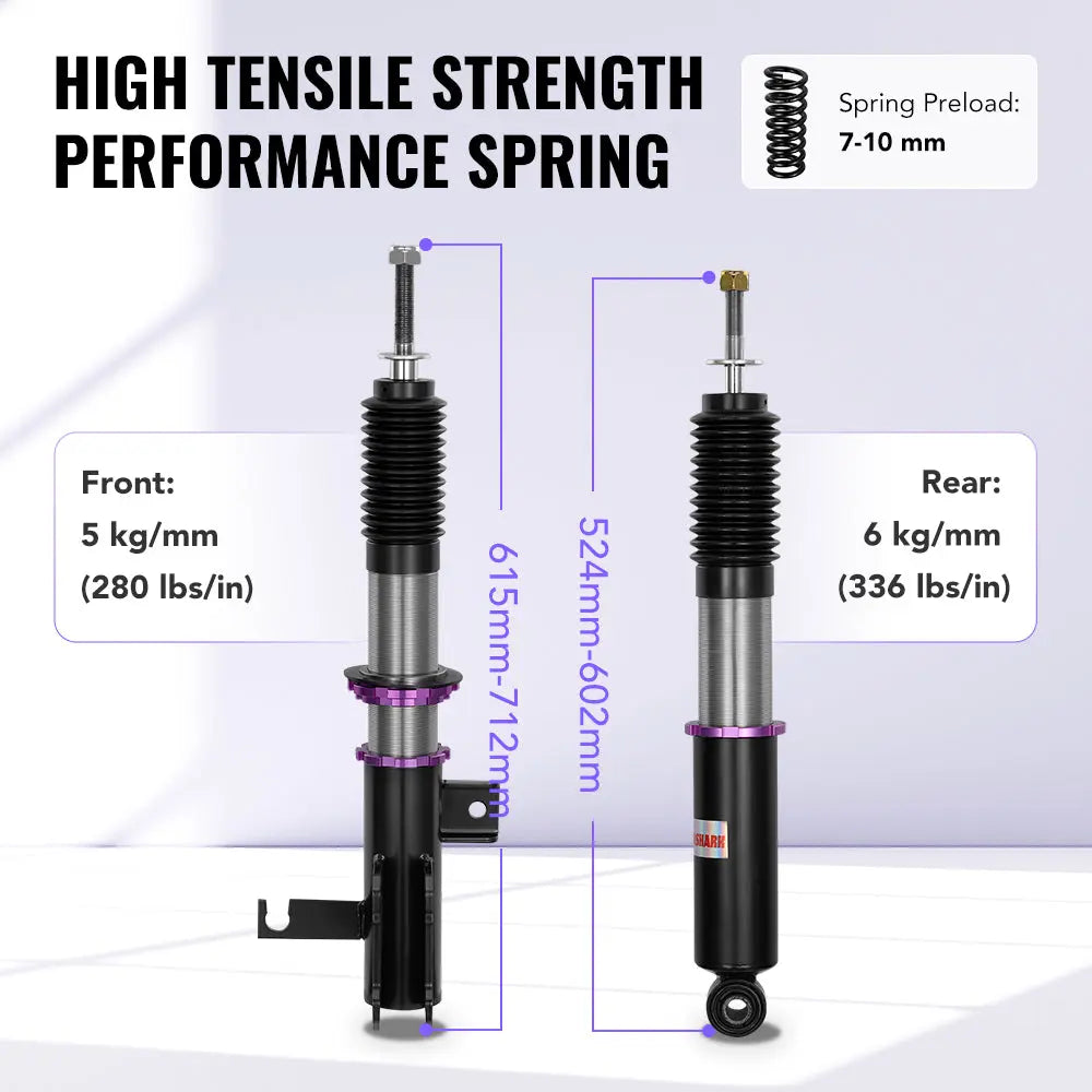 2013-2015 Chevrolet Malibu 32-Way Damping Coilover Shock Absorbers Struts