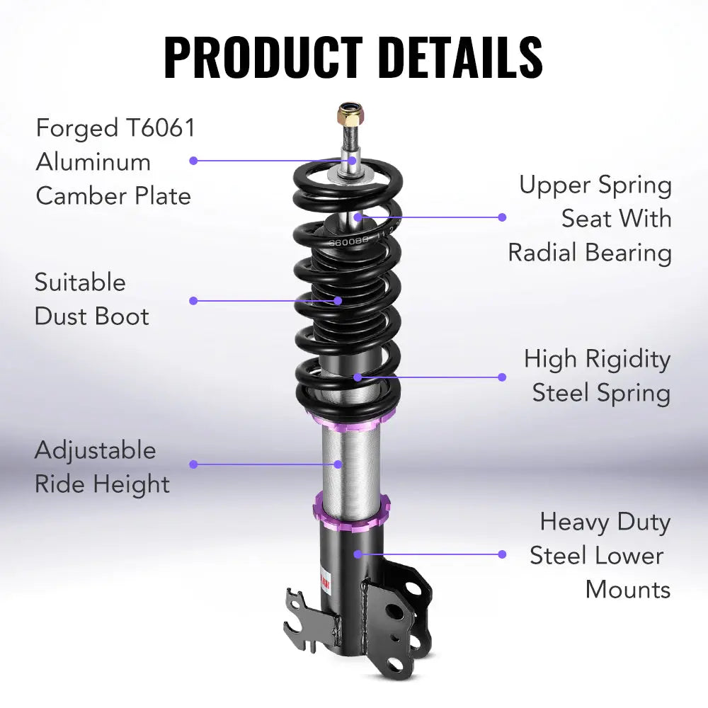 2013-2019 Toyota Yaris Hatchback (XP130/XP150) 32-Way Damping Coilover Shock Absorbers Struts | Flashark
