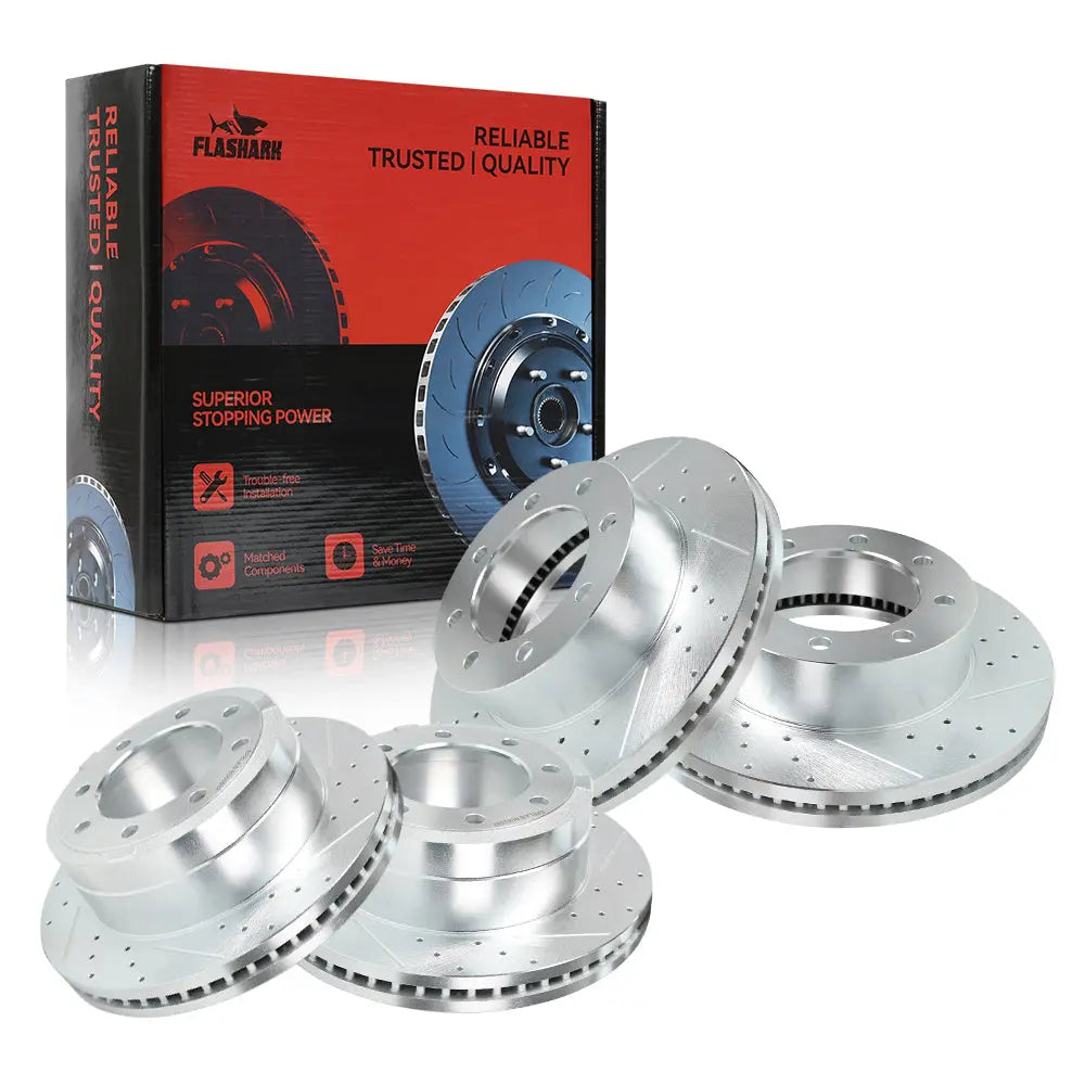 For 2013-2022 Ford Super Duty F250 F350 Brake Rotors and Pads Kit - Front and Rear