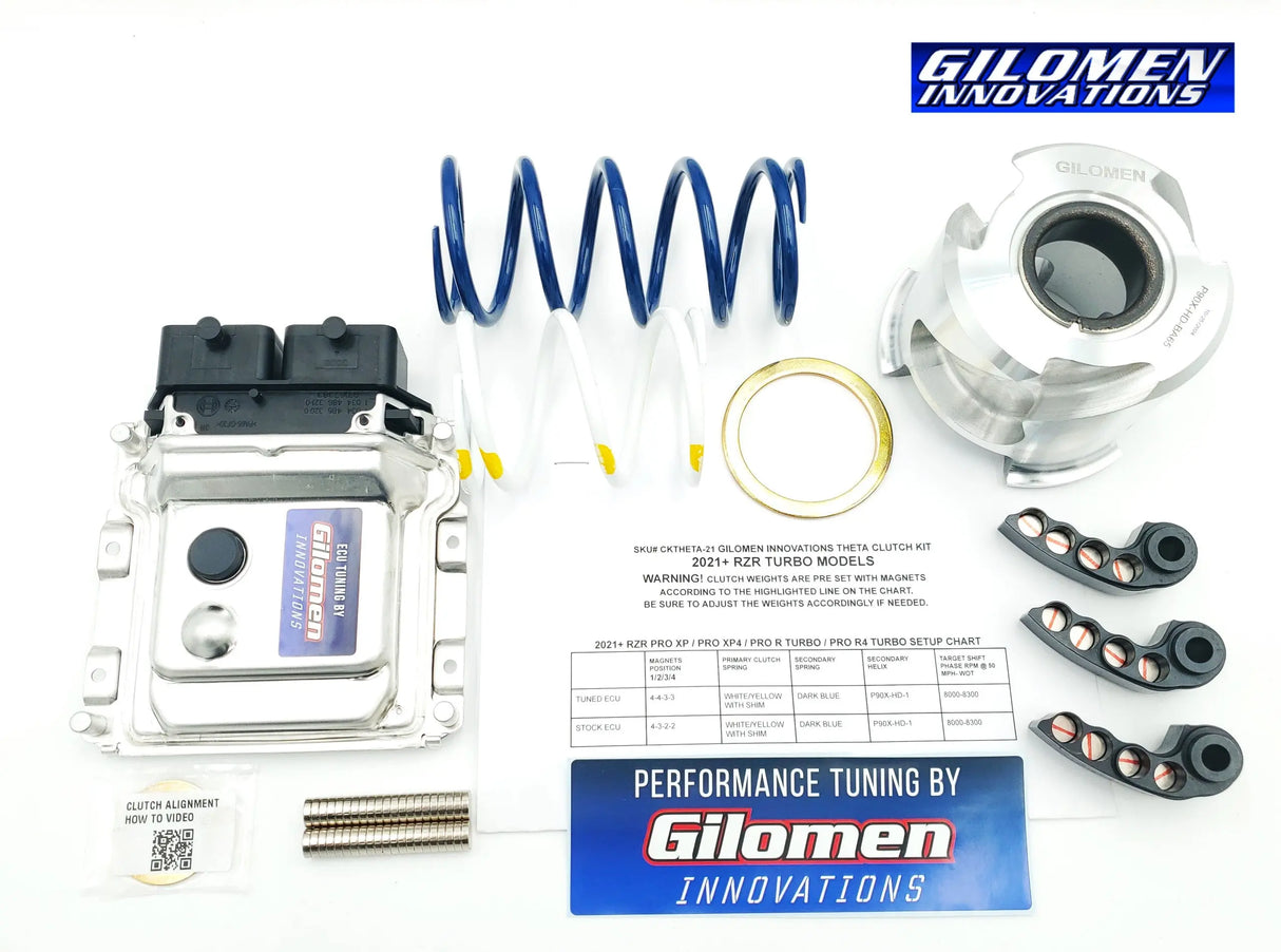 RZR Turbo High Performance ECU Tuning / Clutch Kit / HD silicone turbocharge tube with blow off valve Package! 2021+ RZR XP TURBO / PRO XP / TURBO S / TURBO R Gilomen Innovations