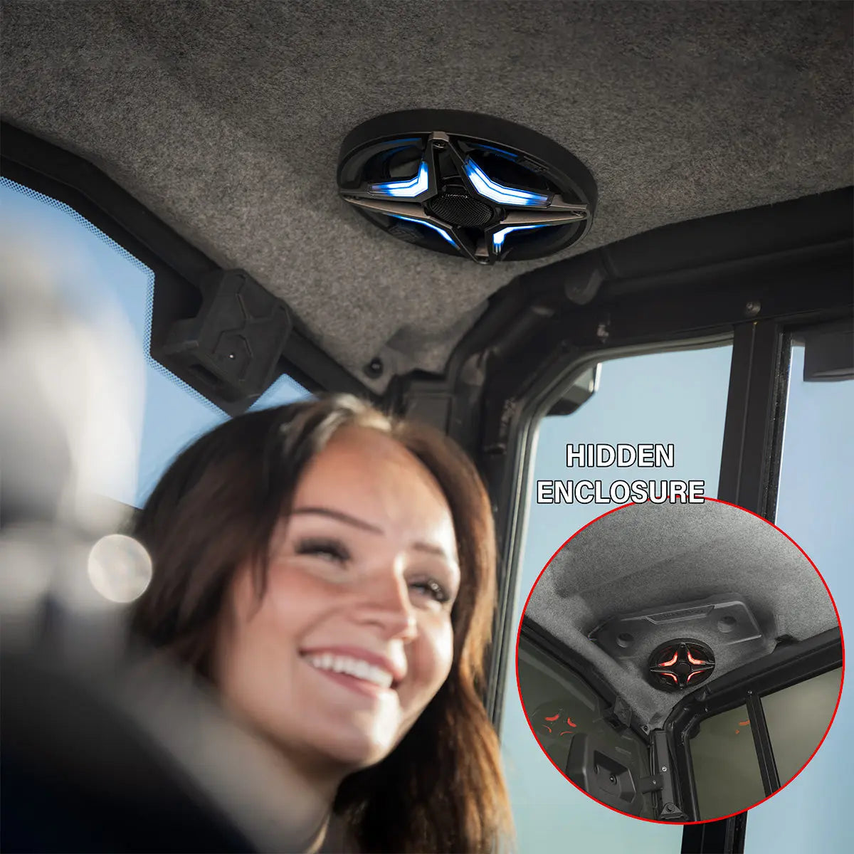 2026-Up CanAm Defender HD11 Phase-7 K-Spec 1,650watt 8-Speaker Audio Kit for BRP Touchscreen SSV Works