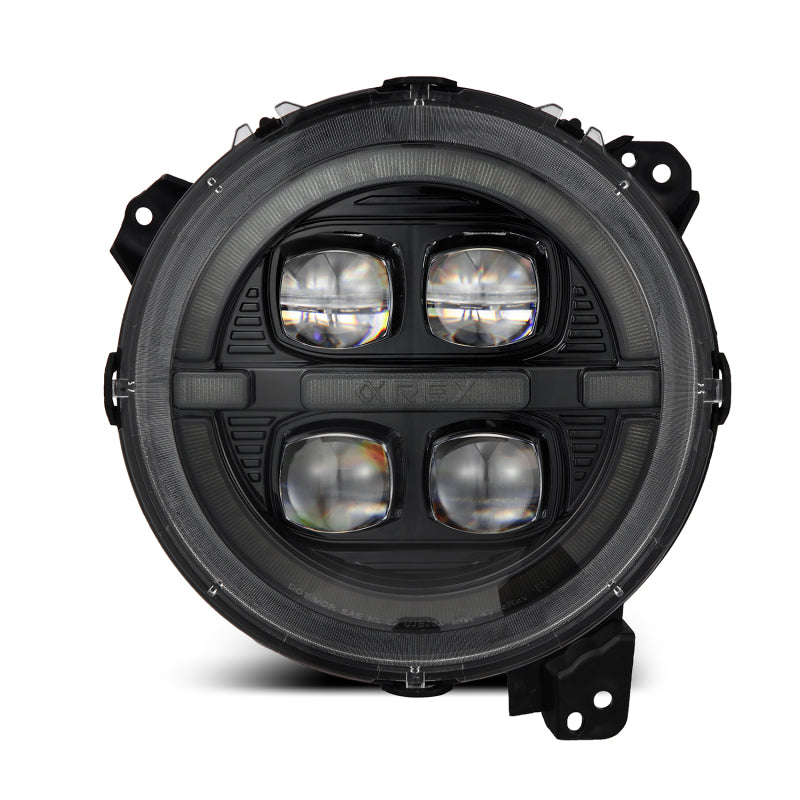 AlphaRex Nova-Series LED Projector Headlights Alpha-Black | '18-Current JL Wrangler / '20-Current JT Gladiator