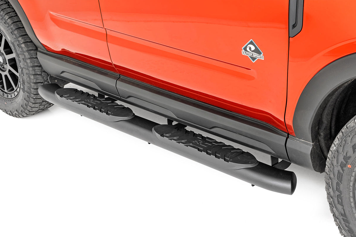 Oval Nerf Steps Black Ford Bronco Sport 4WD (2021-2026) Rough Country