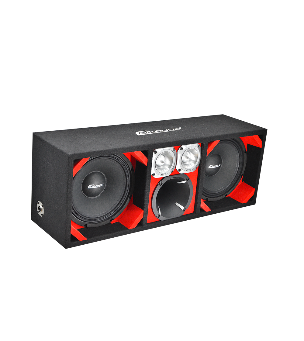 KTPON-210RED / DOUBLE 10’’ RED-BLACK DRIVER + 2TWEETER Comando Audio Inc.
