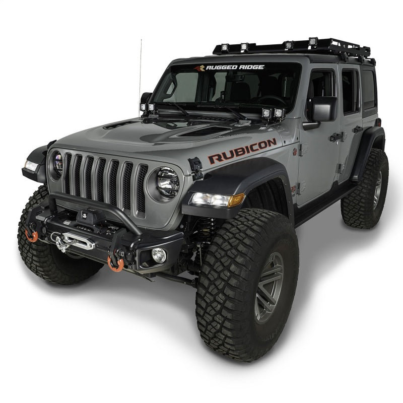 Rugged Ridge Arcus Front Bumper Set w/ Overrider I '18- '24 Jeep JL Wrangler / '20- '24 Jeep JT Gladiator