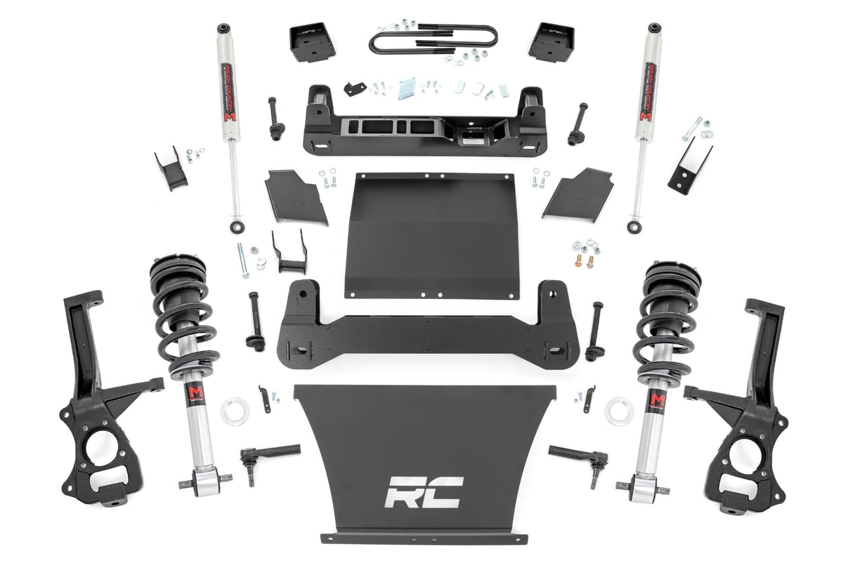 6 Inch Lift Kit Mono Leaf Rear M1 Struts/M1 GMC Sierra 1500 (25-26) Rough Country