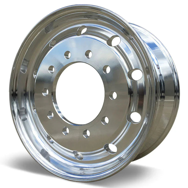 22.5x9 Truck Wheels Flat Face 600pcs Forged Aluminum Rims $149 each FOB WHOLESALE PRICE Polished Front Hub Pilot