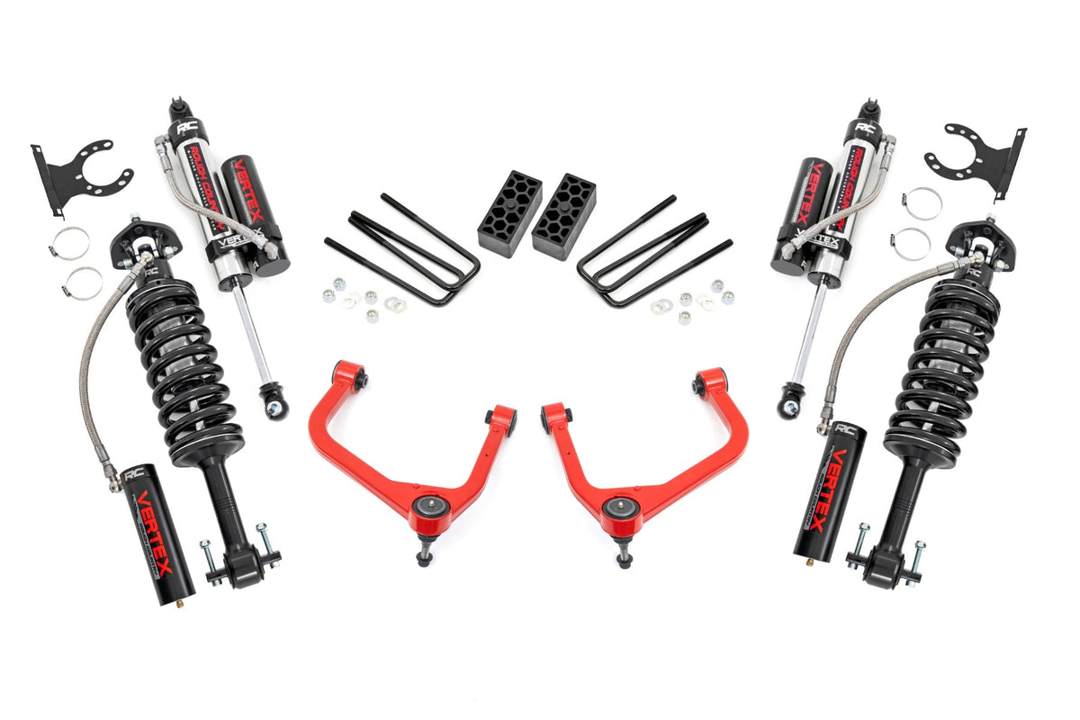 3.5 Inch Lift Kit Vertex Red GMC Sierra 1500 2WD/4WD (2019-2025) Rough Country
