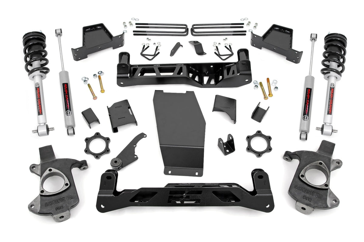 6 Inch Lift Kit Alum/Stamp Steel N3 Struts Silverado/Sierra 1500 (14-18 & Classic) Rough Country