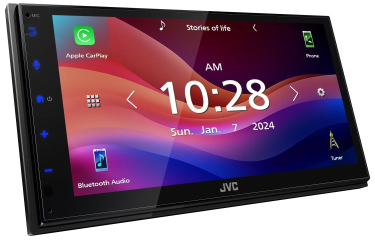 JVC KW-M590BT 6.8-Inch Digital Multimedia Receiver with Apple CarPlay, Android Auto & USB Mirroring JVC