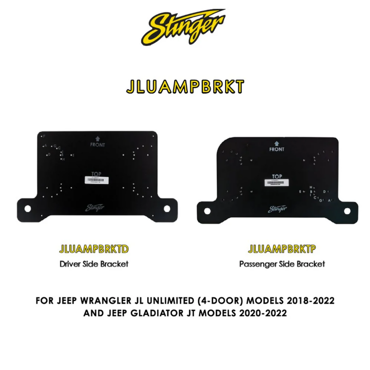 Under Driver Seat Amplifier Mounting Bracket | '18- Current JL Wrangler/ '20- Current JT Gladiator