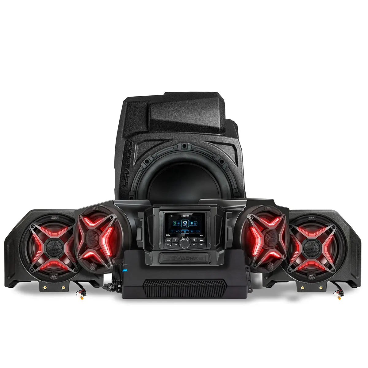2020-2024 Polaris® RZR PRO Series Phase-5 V-Spec 5-Speaker 1400watt System w/MRB4 SSV Works