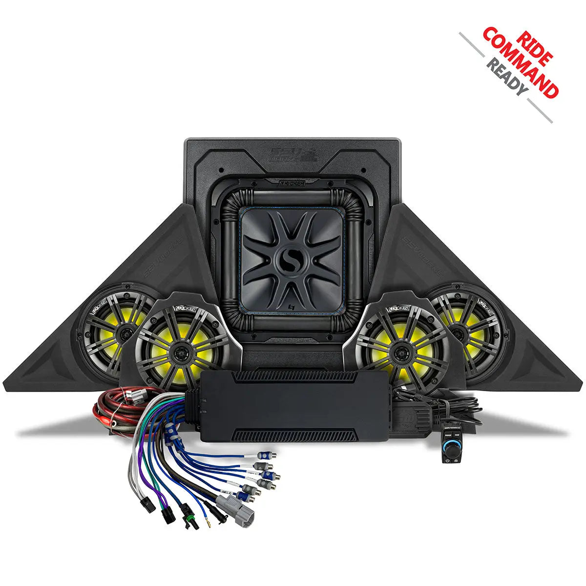 2018-2025 Polaris® Slingshot Phase-6 K-Spec 1400watt 5-Speaker Audio-System for Ride Command SSV Works