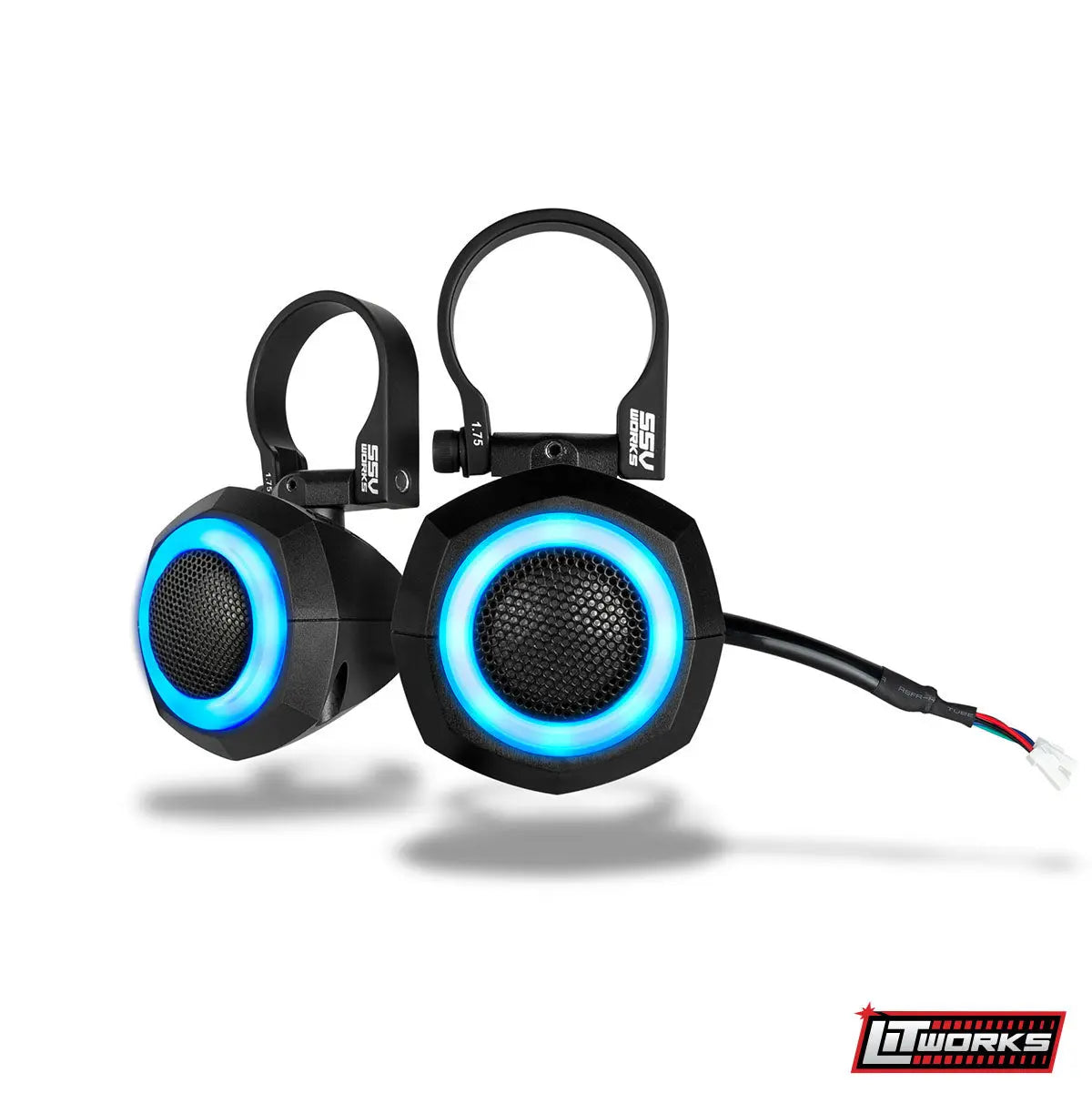 Universal 1" Cage-Pod Tweeters w/RGB Ring for UTV Audio Systems SSV Works