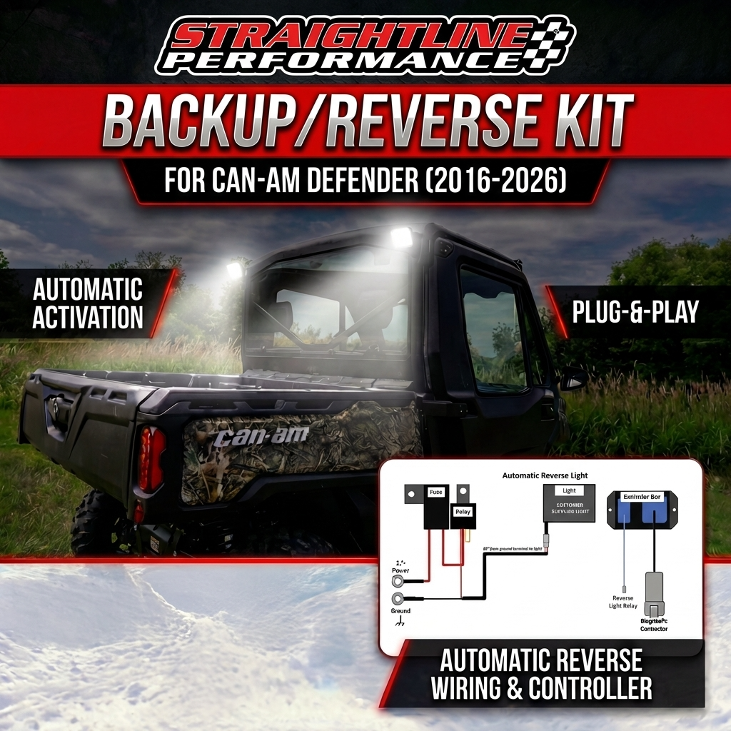 Straightline Performance SmartWire Backup Light Kit for Can-Am Defender