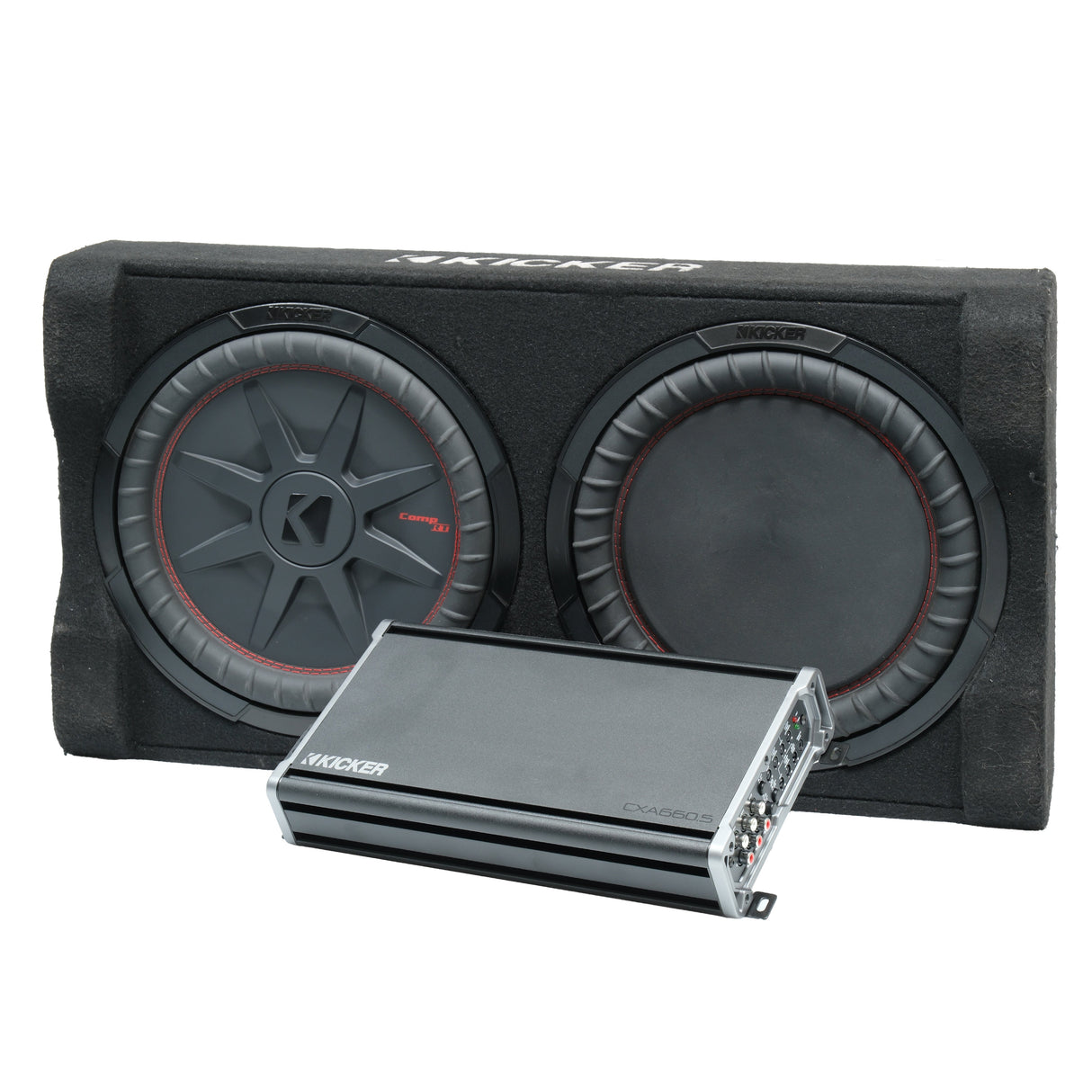 Kicker Plug & Play Full System 5 Channel Amplifier and Subwoofer Bundle | '18- '23 JL Wrangler/ '20- '23 JT Gladiator