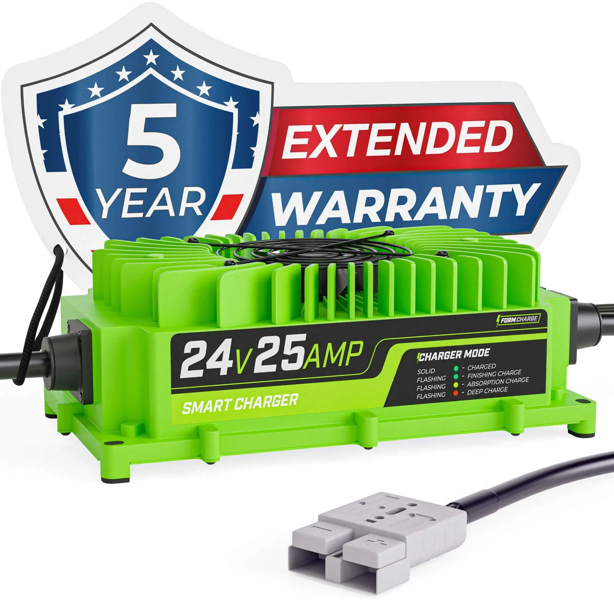 24V 25A Battery Charger - Forklift, Electric Pallet Jack, Floor Scrubber - Lead Acid FORM Charge