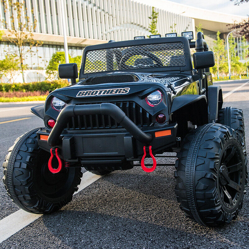 24V JEEP Double Drive Kids Ride-On Car with 200W*2 Motors and 12V9AH*2 Batteries - Parental Remote Control Included