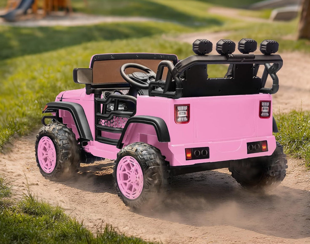 Electric 24V Kids Ride on Truck Car Jeep with MP3 Player, LED Lights, and Remote Control - 2 Seats MagicCars
