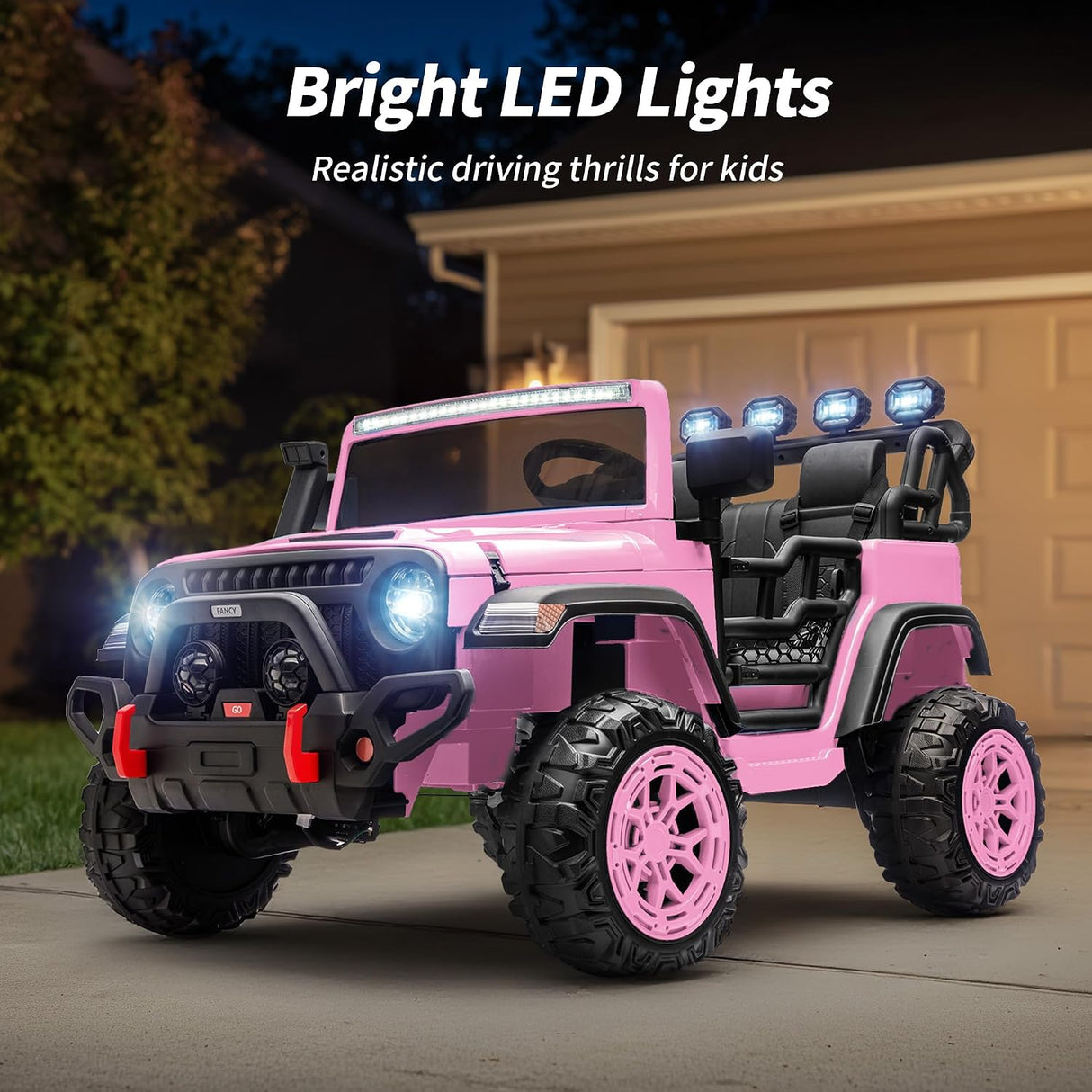Electric 24V Kids Ride on Truck Car Jeep with MP3 Player, LED Lights, and Remote Control - 2 Seats MagicCars