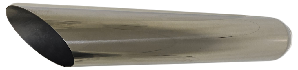 45 Degree ANGLE CUT | POLISHED 304 STAINLESS EXHAUST TIP Mel's Manufacturing