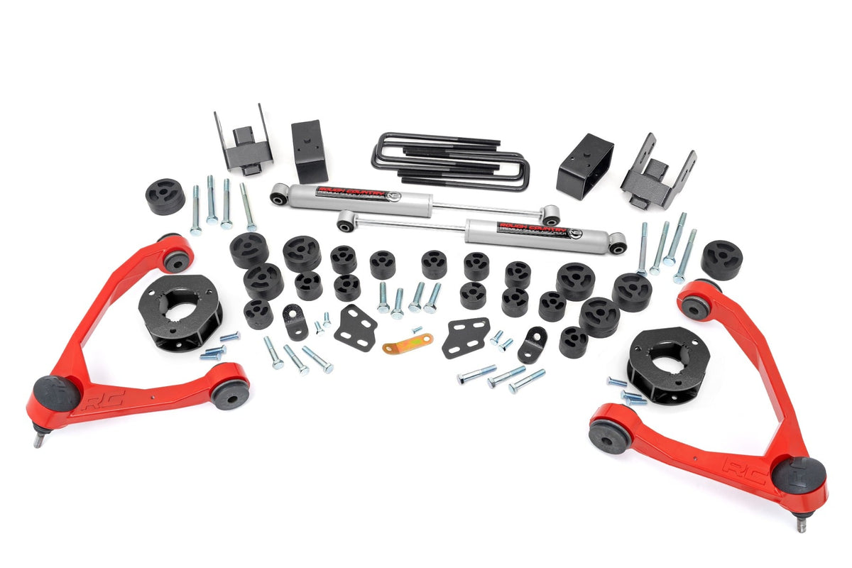 4.75 Inch Lift Kit Combo Red Silverado/Sierra 1500 2WD (07-13) Rough Country