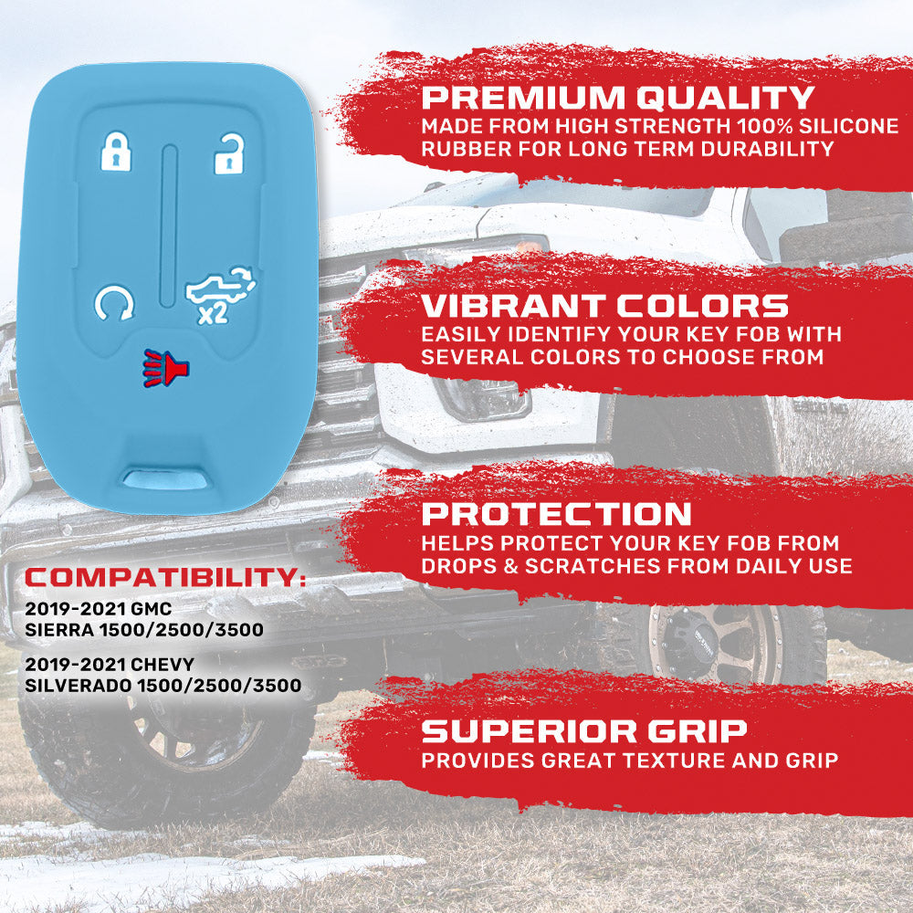 GMC & Chevy 19-21 Sierra & Silverado 1-Piece 100% Silicone Rubber Key Fob Cover - Multiple Colors RECON GMC & Chevy 19-21 Sierra & Silverado 1-Piece 100% Silicone Rubber Key Fob Cover - Multiple Colors GMC & Chevy 19-21 Sierra & Silverado 1-Piece 100% Silicone Rubber Key Fob Cover - Multiple Colors GMC & Chevy 19-21 Sierra & Silverado 1-Piece 100% Silicone Rubber Key Fob Cover - Multiple Colors GMC & Chevy 19-21 Sierra & Silverado 1-Piece 100% Silicone Rubber Key Fob Cover - Multiple Colors