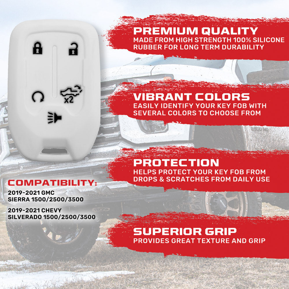 GMC & Chevy 19-21 Sierra & Silverado 1-Piece 100% Silicone Rubber Key Fob Cover - Multiple Colors RECON GMC & Chevy 19-21 Sierra & Silverado 1-Piece 100% Silicone Rubber Key Fob Cover - Multiple Colors GMC & Chevy 19-21 Sierra & Silverado 1-Piece 100% Silicone Rubber Key Fob Cover - Multiple Colors GMC & Chevy 19-21 Sierra & Silverado 1-Piece 100% Silicone Rubber Key Fob Cover - Multiple Colors GMC & Chevy 19-21 Sierra & Silverado 1-Piece 100% Silicone Rubber Key Fob Cover - Multiple Colors