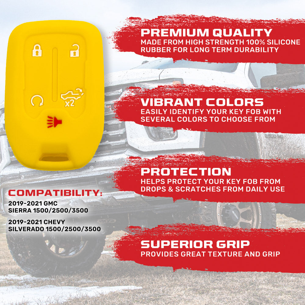 GMC & Chevy 19-21 Sierra & Silverado 1-Piece 100% Silicone Rubber Key Fob Cover - Multiple Colors RECON GMC & Chevy 19-21 Sierra & Silverado 1-Piece 100% Silicone Rubber Key Fob Cover - Multiple Colors GMC & Chevy 19-21 Sierra & Silverado 1-Piece 100% Silicone Rubber Key Fob Cover - Multiple Colors GMC & Chevy 19-21 Sierra & Silverado 1-Piece 100% Silicone Rubber Key Fob Cover - Multiple Colors GMC & Chevy 19-21 Sierra & Silverado 1-Piece 100% Silicone Rubber Key Fob Cover - Multiple Colors